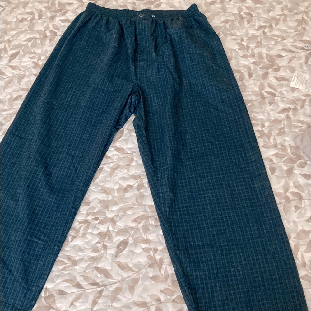 Small Plaid Lounge Pant - Navy & Green by Club Room